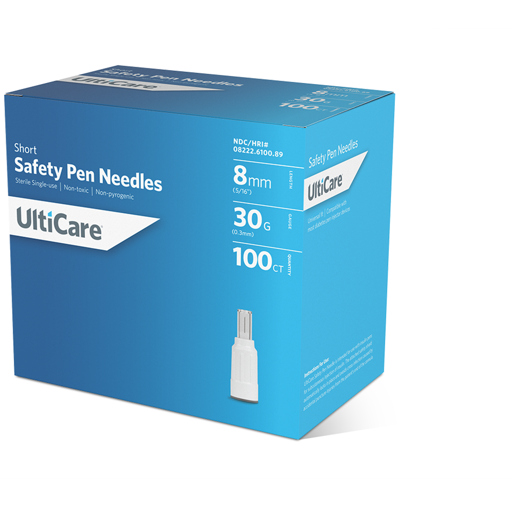 UltiCare Safety Pen Needles 8mm x 30G Short UltiMed, Inc
